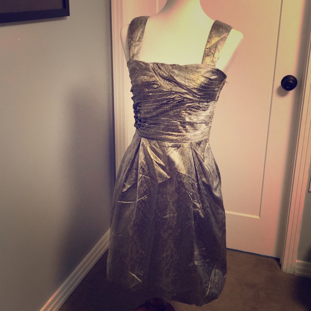 Women’s snake print dress.